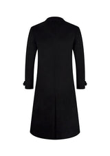 Men’s Black Double Breasted Wool Overcoat