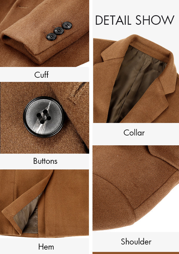 Men’s Camel Wool Overcoat