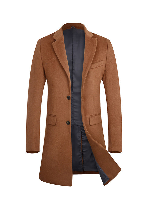 Men’s Camel Wool Overcoat