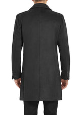 Men’s Grey Slim Fit Wool Overcoat