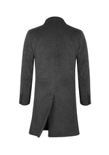 Men’s Grey Slim Fit Wool Overcoat