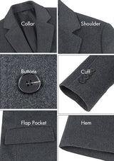 Men’s Grey Single Breasted Wool Overcoat