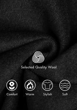 Men’s Grey Slim-Fit Wool Overcoat