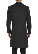 Men’s Grey Slim Fit Wool Overcoat