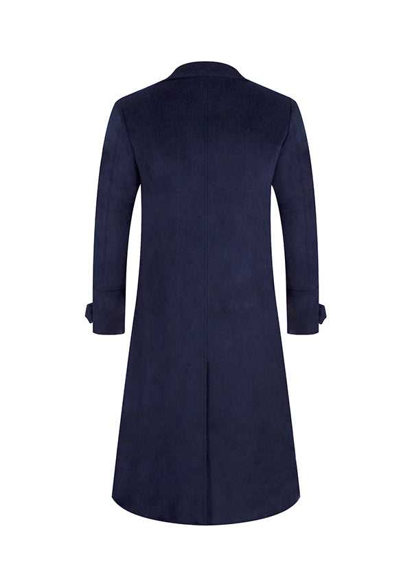 Men’s Navy Double Breasted Wool Overcoat