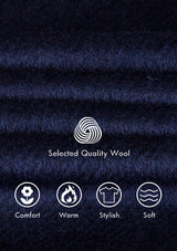 Men’s Navy Slim-Fit Wool Overcoat