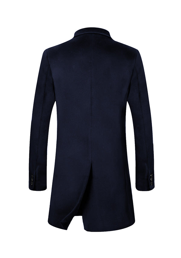 Men’s Navy Wool Overcoat