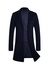 Men’s Navy Wool Overcoat