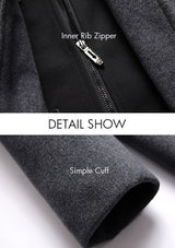 Men’s Grey Slim Fit hooded Wool Overcoat